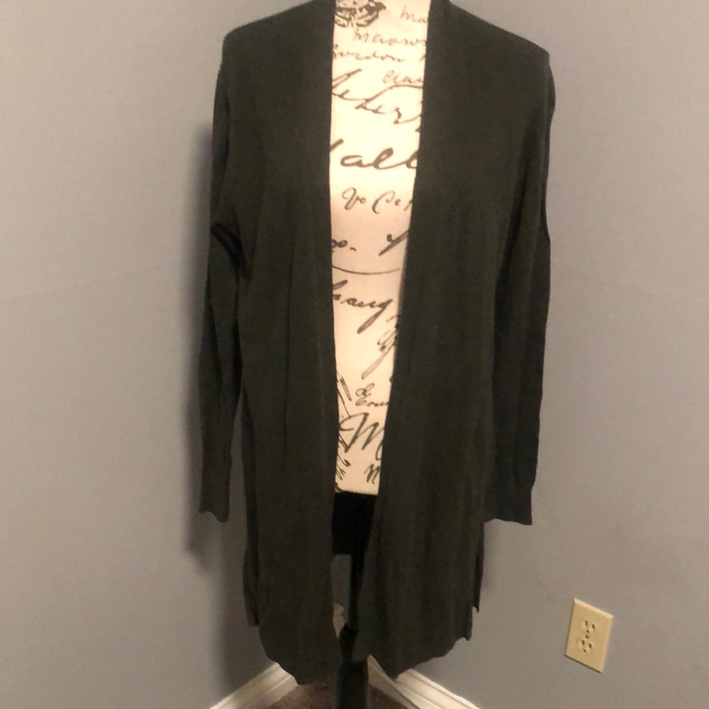 GAP Green Cardigan Sweater Lightweight Knit